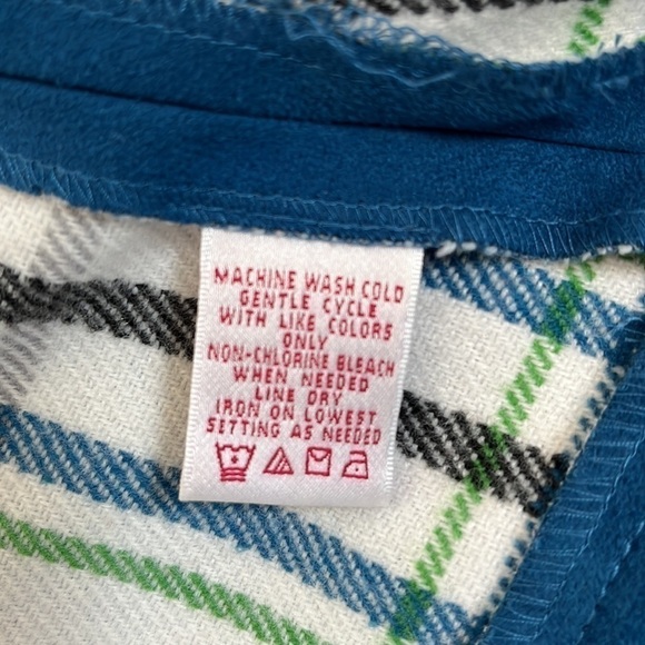 Nine and Company Faux Suede Teal Jacket Coat Plaid Flannel Liner size Medium - Picture 12 of 16